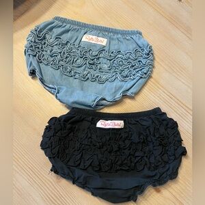 Ruffle Butts Black and denim bloomers